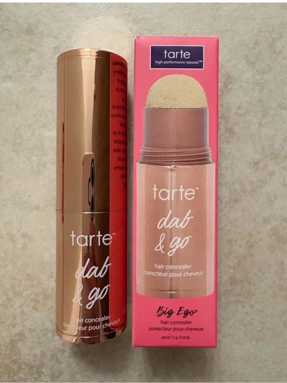 tarte Dab & Go Hair Concealer Stick - Pink and Rose Gold Packaging